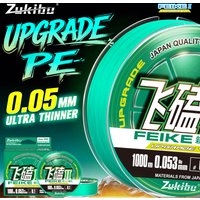 ZUKIBO Brand FEIKE Ⅱ Green Ultra Thinner Braided Multifilament PE Line 1000m Soft Strong Fishing Line Antibite Wear Resistant