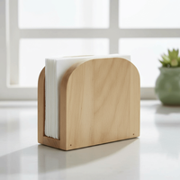 Solid Wood Wooden Tissue Holders Upright Design Non-slip Bottom Napkin Storage Racks Decorative Space Saving