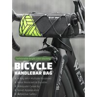 AliExpress West Biking WEST BIKING Bicycle Handlebar Bag 1.3L Reflective Waterproof Cycling Handlebar Bag Portable Crossbody MTB Road Bike Accessories