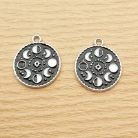 10pcs Moon Charm for Jewelry Making Enamel Necklace Earring Bracelet Pendant Diy Accessories Alloy Metal White Plated