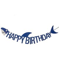 Various Birthday Banner Party Decoration Kits Kids Happy Birthday Shark Flag Ballet Girls Bunting Kindergarten Baby Shower Decor