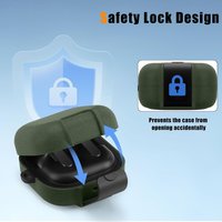 Security Lock Sand Stone Cover For Samsung Galaxy Buds 4 Pro Earbuds Protection Case With Keyring For Buzz 4 Pro Coque Capa