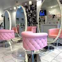 Hot Sale Pink Color Modern Barber Salon Hairdressing Chair Luxury Salon Styling Chair