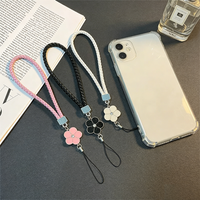 1PC Phone Wrist Strap with Small Flower Design, Adjustable Colorful Lanyard for USB ID Card Keychain Universa Phone Accessories