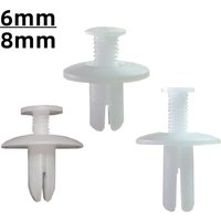 8mm 6mm Car Big Cover Extended White Expansion Screw Fastener Clip Roof Ceiling Plastic Rivet Universal Large Buckle Mixed