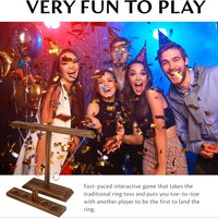 Ultimate Wooden Ring Throw Game Set - The Perfect Choice for Indoor/Outdoor Parties, Family Gatherings, and Bar Fun