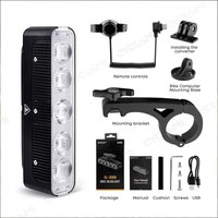 XOSS XL-3000 9000mAH Bicycle Headlight Strip Super Light Aluminum Alloy Hanger Mount MTB Road Bike Front Lamp XL 3000 Lumens