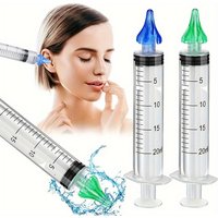 Ear Wax Removal Rinse Syringe Tool Kit with Ear Syringe Replacement Tip Nozzle, Ear Wax Remover Ear Cleaning Kit, Ear Cleaner Wa