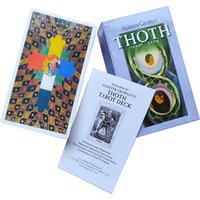 12x7cm Thoth Divination Tarot Deck with Guidebook High Quality Dnd Tarot English Cards Friends Family Prophecy