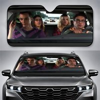 The B-Big B-Bang T-Theory Sun Visor Car Windshield Sunshade UV Block Heat Insulation Cooling Easy Install Portable Foldable