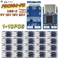 1-10pcs PDC004-PD Decoy Module PD 23.0 to DC DC Trigger Adapter Cable USB-C 9V 12V 15V 20V DC Fixed Voltage Power Trigger Module