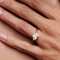 BXINY Double WaterDrop Moissanite Rings 925 Sterling Silver for Women Double Pear Shaped Double Stone Wedding Band Gifts Jewelry