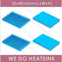 WE DO HEATSINK 30x40x5mm Without or With Thermal Pad Black Blue Slotted Anodized / Silver Raspberry Pi 4B Aluminum Heatsink