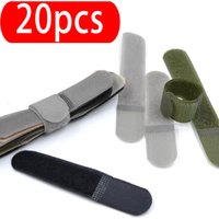 20 Pcs Tactical Molle Nylon Straps Reusable Cable Ties with Hook and Loop Fastener Buckle Used to Organize Backpacks/Wires/Cable