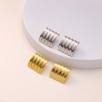 G&D Stainless Steel Plated Retro Geometric Earrings, Women's Waterproof Fashion Jewelry Gift