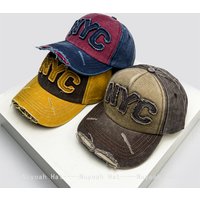 Color Block 3D Patched NYC Letter Baseball Hats Sunshade Personal New Men Women Versatile Broken Style Fashion Peaked Caps ins