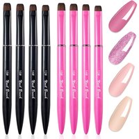 Professional Nail Gel Brush, French Tip Nail Art Clean Up Brush with Soft Nylon Bristles for Gel Polish Acrylic Nails Manicure