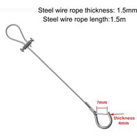 High Quality Stainless Steel Wire Rope Adjustable With Locking Suspension Lanyard Retractable Fastening