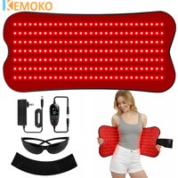 Infrared Red LED Light Therapy Belt Heating Pad Dual Chip 210 LEDs 660nm&850nm Wearable for Whole Body with Remote Control