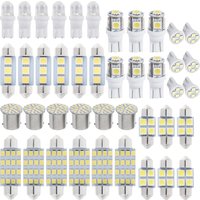 42/20Pcs LED Car Interior Lights T10 6000K SMD LED Xenon White Interior Light Bulbs Replacement License Plate Reading Light Bulb
