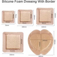 1Pcs Silicone Foam Dressing with Border Adhesive Sterilized Waterproof Wound Dressing Plaster Bandage Home Travel First Aid Kit