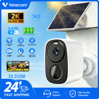 Vstarcam 2K WiFi Solar Security Battery Camera 5MP Wireless Outdoor Battery Powered Cameras Color Night Vision PIR Human Motion Cam