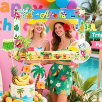 Hawaiian Party Photo Booth Props Hawaiian Photo Booth props Summer Luau Photo Booth Props for Hawaiian Tropical Tiki Summer