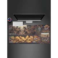 Battle-fighting Mouse Soldier Design Magic Party Game Mat Durable Rubber for MTG&TCG Games 35X60cm Mousepad Offices Desk Mats
