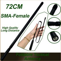 Walkie Talkie Foldable CS Tactical Antenna SMA-Female 72CM Long Range For Baofeng UV5R UV-82 10R 888S UV16 Pro UV25 5RH K5 PLUS