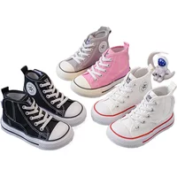 Elastic Shoes Childrens Shoes Kids Elementary School Cloth Shoes Fashion Shock Absorption Boys Girls Velcro Kids Canvas Shoes