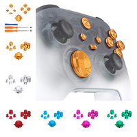 eXtremeRate 9 in 1 Custom Metal Buttons for Xbox Core Wireless Controller, Home ABXY Bullet Buttons for Xbox Series X/S