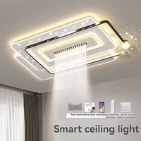 Plafonnier LED avec projecteurs, variateur de lumière, télécommande, lampe moderne pour salon, lustre, éclairage intelligent