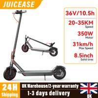 JUICEASE Electric scooter, foldable design, 8.5-inch solid tires, 350W motor, 31 km/h top speed, 35km range, 36V10.5Ah battery