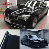 Car Stickers Glossy Piano Black Vinyl Bubble Free Wrap Shiny Foil Self-Adhesive Wrapping Decal For Auto Car Accessories