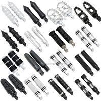2x Male Mount Motorcycle CNC Aluminum Foot Pegs Footrest For Harley Sportster Iron Touring Custom Dyna Fat Bob Softail Fat Boy