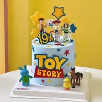 Toy S Themed Birthday Cake Decoration Figurine Plugin Houdini Buzz Lighear Stberry Bear Festive Celebration Supplies