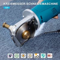 70mm Kabellose Runde Messer Schneiden Maschine Handheld Elektrische Schere Hause Bekleidung Stoff Schneiden Werkzeug 12V Für Bosch Batterie