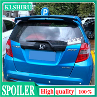For Honda Fit Jazz rear roof spoiler wing ABS carbon black sports modification kit2008 2009 2010 2011 2012 2013