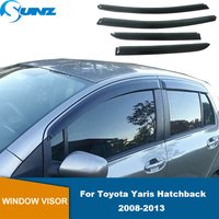 Side Window Visors Deflectors For Toyota Yaris Hatchback 5Doors 2008 2009 2010 2011 2012 2013 Weathershield Sun Rain Protector