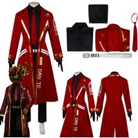 Limbus Company Dante Cosplay Uniform Costume For Men Male Top Pants Overcoat Accessories Halloween Carnival Party Disguise Suit