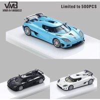 1:64 CCXR Alessani blue static resin car model collection ornaments, custom festival gifts, custom toys