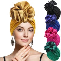 Fashion Women Pleated Turban Cap For Women Auto Gele Headtie Female Head Wraps African Nigeria Wedding Party Headpiece
