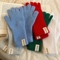 AliExpress YJSFG HOUSE Winter Women Wool Gloves Knitted Full Finger Extended Long Gloves Wool Touchscreen Mittens Thick Warm Cycling Anti Cold Gloves