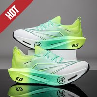 Running Shoes Carbon Board Air Cushion Marathon Men Sports Breathable Lightweight Women's Comfortable Athletic Nonskid Sneakers