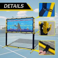 2-in-1 Pickleball Net & Rebounder Net Adjustable Height Pickleball Dink Practice Training Aid