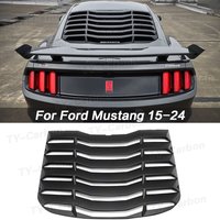 ABS Black Rear Window Decorative louver Fit for Ford Mustang 2015-2023 Air outlet diffuser shutter Grill Covers Frame Bodykit