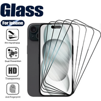 1-3Pcs Tempered Glass For iPhone 17 16 15 Pro Max 14 Plus 12 13 mini XS X XR 11 8 7 Protective Cover Glass Screen Protector