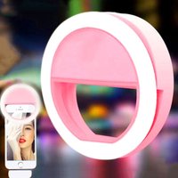 LED Light Ring Phone Lens Selfie Light Mini Adjustable Brightness LED Fill Lamp For iPhone Huawei Xiaomi Laptop Live Video Lamp