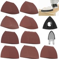 Oscillating Tool Detail Sanding Pads Triangle Sanding Pads Finger Sanding Pad Multitool Sandpaper Grit Fit for Finishing Wood