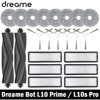Części zamienne i akcesoria do Dreame Bot L10 Prime / L10s Pro / L10 Pro: szczotka główna, szczotka boczna, filtr HEPA, nakładki mopujące, części zamienne.